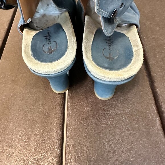 EARTHIES Bonaire Too Blue Wedges Shooties - size 8 - Picture 9 of 12